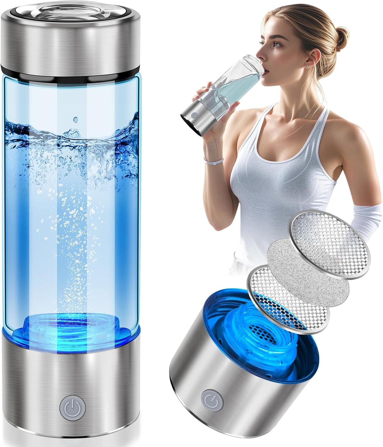 Zynero™ Hydrogen-Rich Water Cup Portable Electric Hydrogen Rich Water Generator Bottle